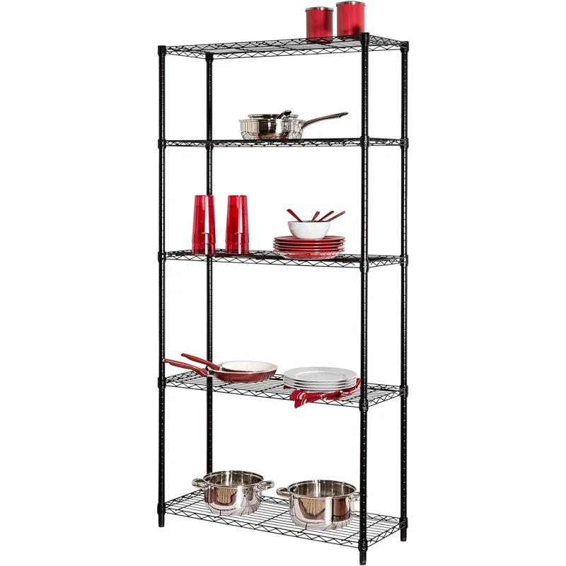 

SHF-01442 Storage Shelving, 5-Tier, Black