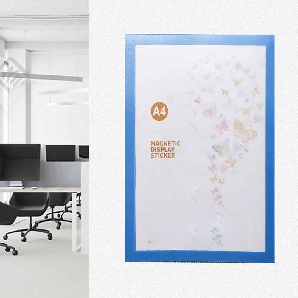 A3 A4 إطار الصورة المغناطيسي لوحة عرض مغناطيسية ذاتية اللصق إطارات صور ناعمة وثيقة قماش اللوحة نافذة المتجر
