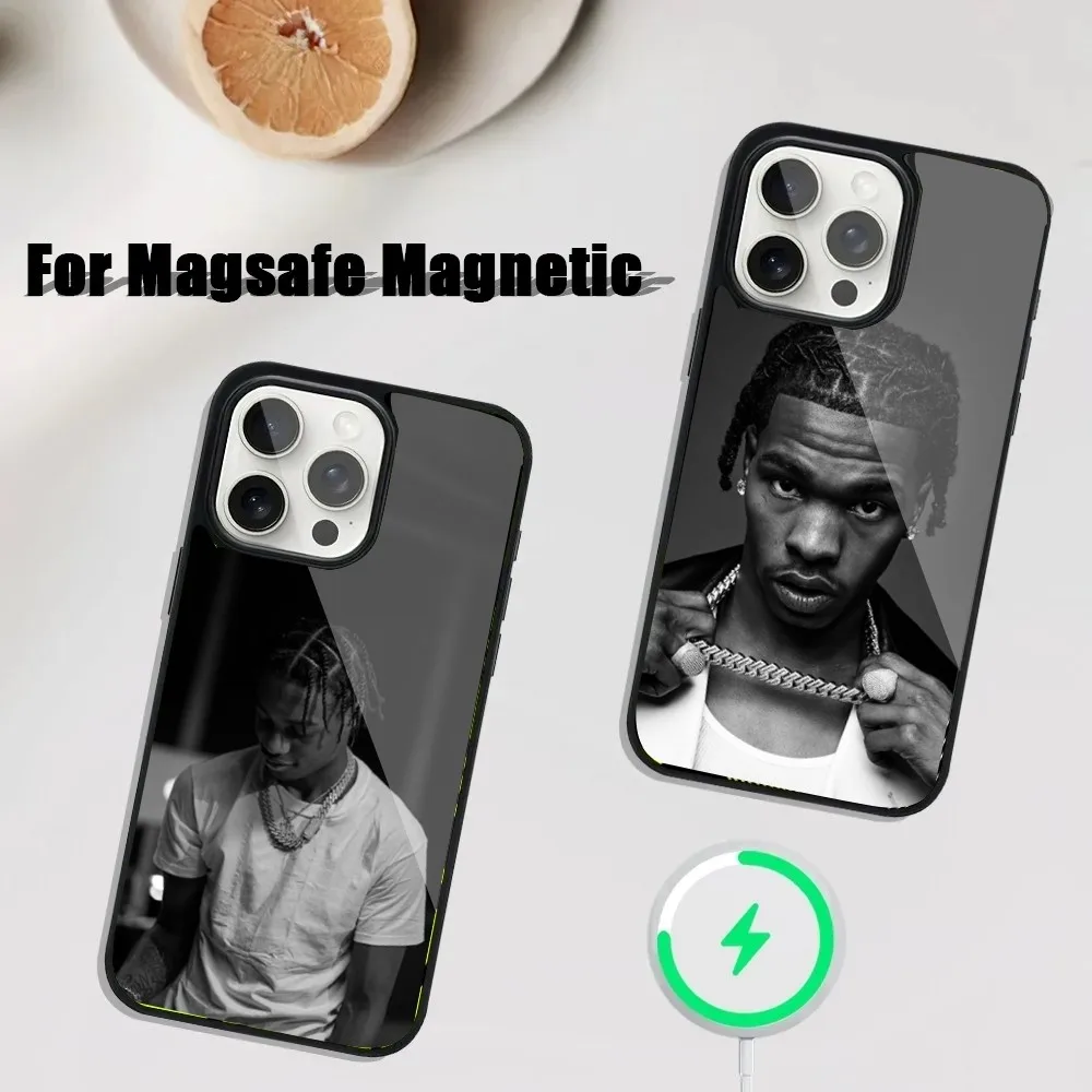 L-Lil Baby Rapper Phone Case For iPhone 16,15,14,13,12,11,Plus,Pro,Max Mini Magsafe Magnetic Wireless Charging