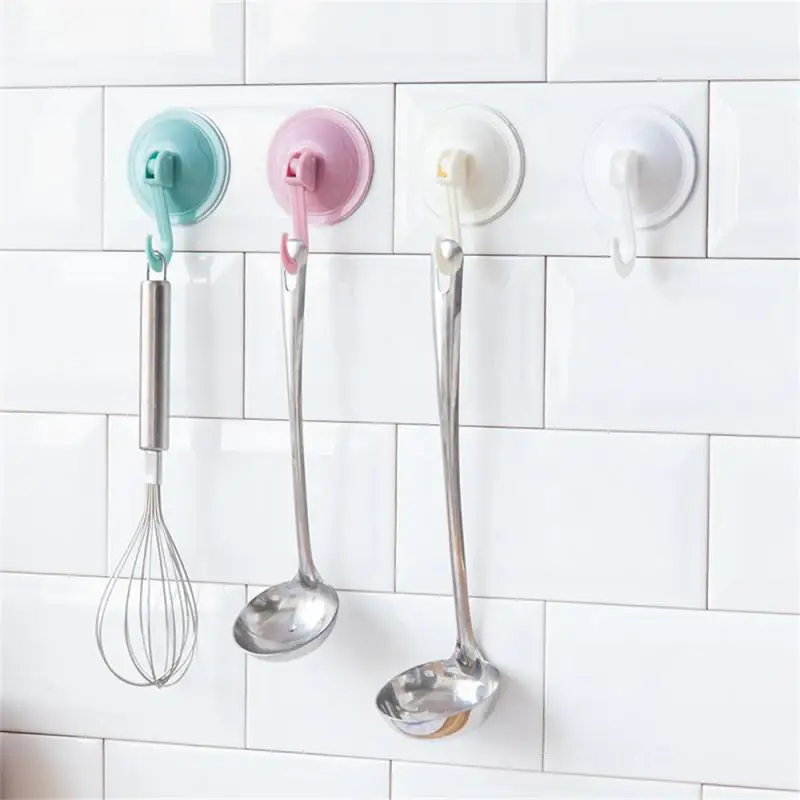 Plain Color Suction Cup Hook High Quality Material Hooks Non Punching And Non Marking Plastic Hook Fashionable