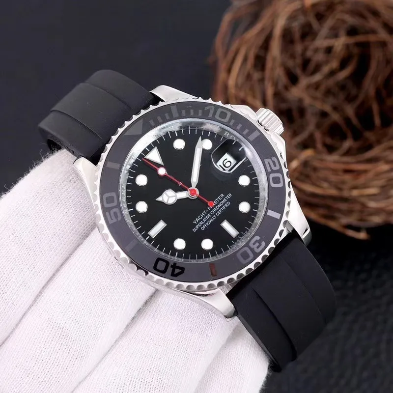 2025 Men's Automatic Mechanical Watch Luminous Waterproof 50M Rubber Strap Sapphire Crystal Business Casual Self-Winding