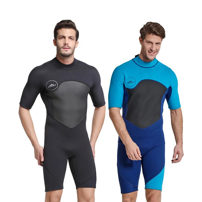 

Sbart 2mm Hot Sale Men's Surfing Wetsuit Warm One-piece Short Sleeve Sunproof Snorkeling Suit Surfing Swimming Apparel