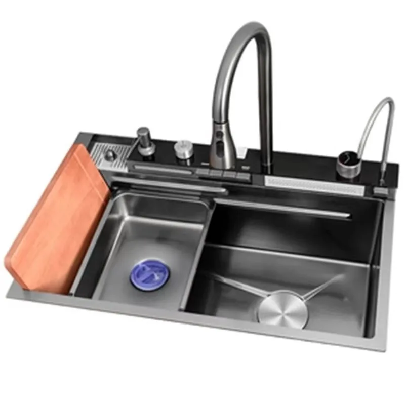 

HONGDEC 304 Stainless Steel Black Kitchen Faucet Sink