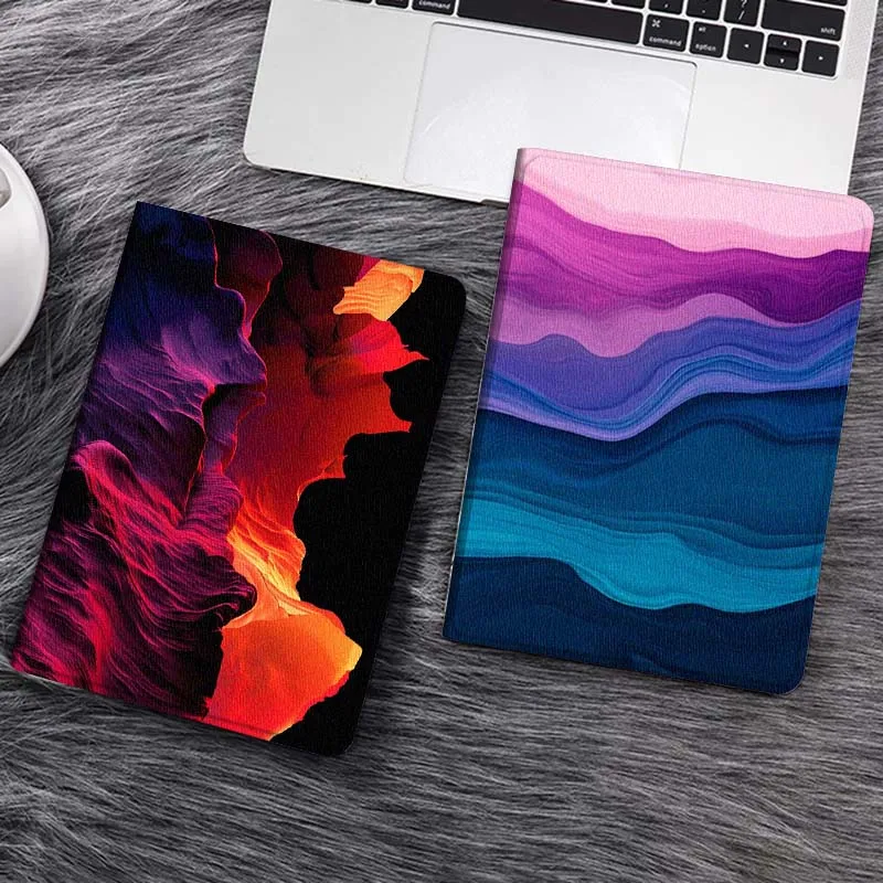 

Colorful Abstract Wave Pattern Gift Tablet Case For Samsung Tab Galaxy S6 S11 A A7 A8 A9 A11 10.1 10.4 10.5 Plus Lite