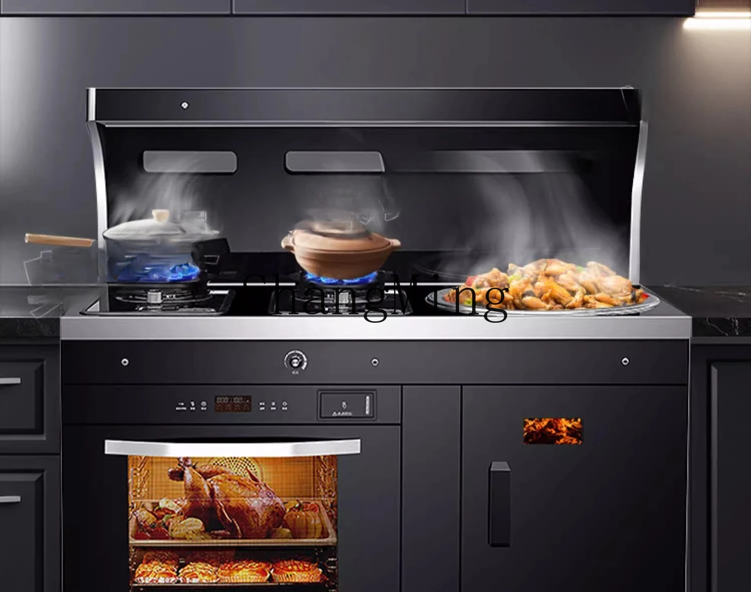 ZYY เตาอเนกประสงค์ไร้ควันในครัวเรือนเตาฟืนแบบบูรณาการใหม่