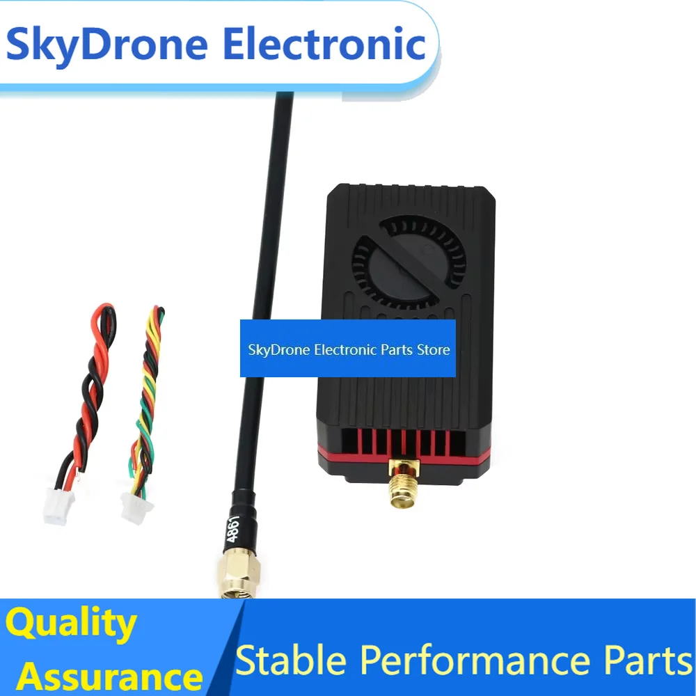 SkyDElRUSHFPV XSPAN 10W VTX 4.9G-6.0G 10000mW High Power Transmitter With CNC Aluminum Heat Sink For Stable Long Flight