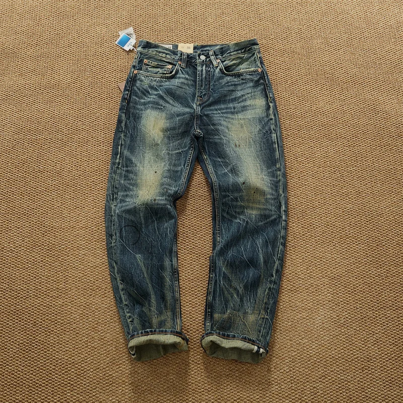 

Мужские плотные джинсы оверсайз с эффектом потертости и рваными элементами, осень-зима 2026