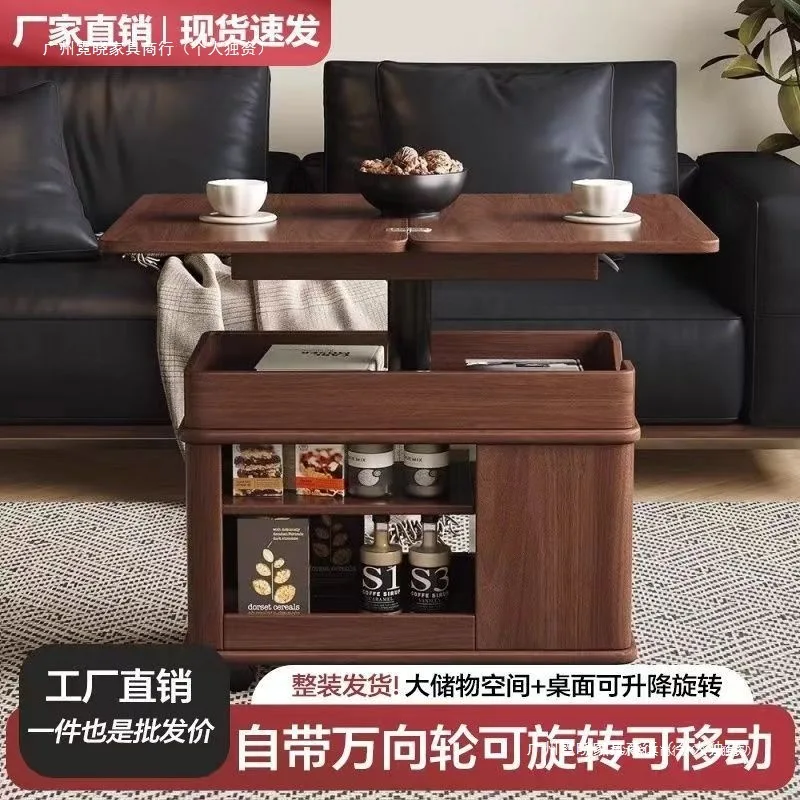 Table basse mobile style antique table d'appoint relevable chariot table d'appoint de canapé pliable