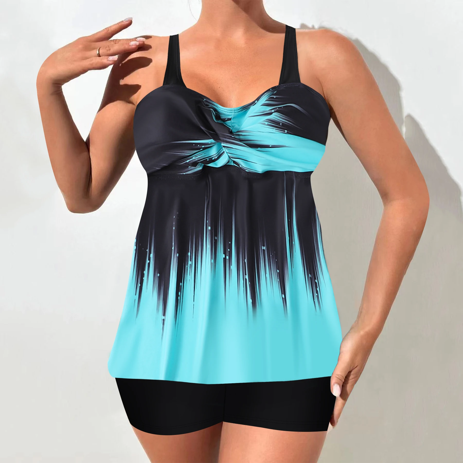 Biquíni de duas peças maiô para mulheres verão sexy tankini retalhos multi-cor sexy biquíni férias maiô verão beachwear