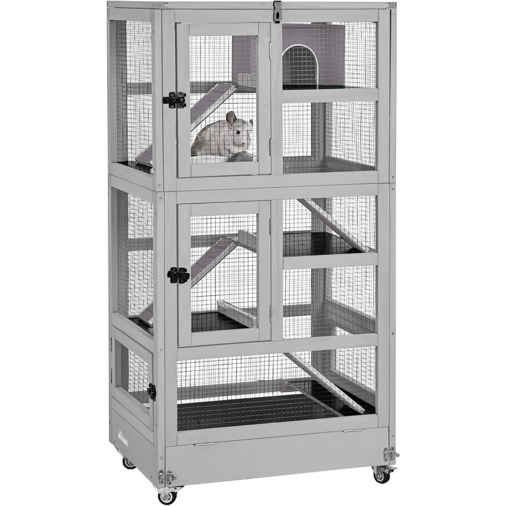

Ferret Cage Large Chinchilla Cage Rat Habitat 5 Levels for Chinchilla,Lizard,Squirrel, Chameleon,Gerbil and Other Small Animal,