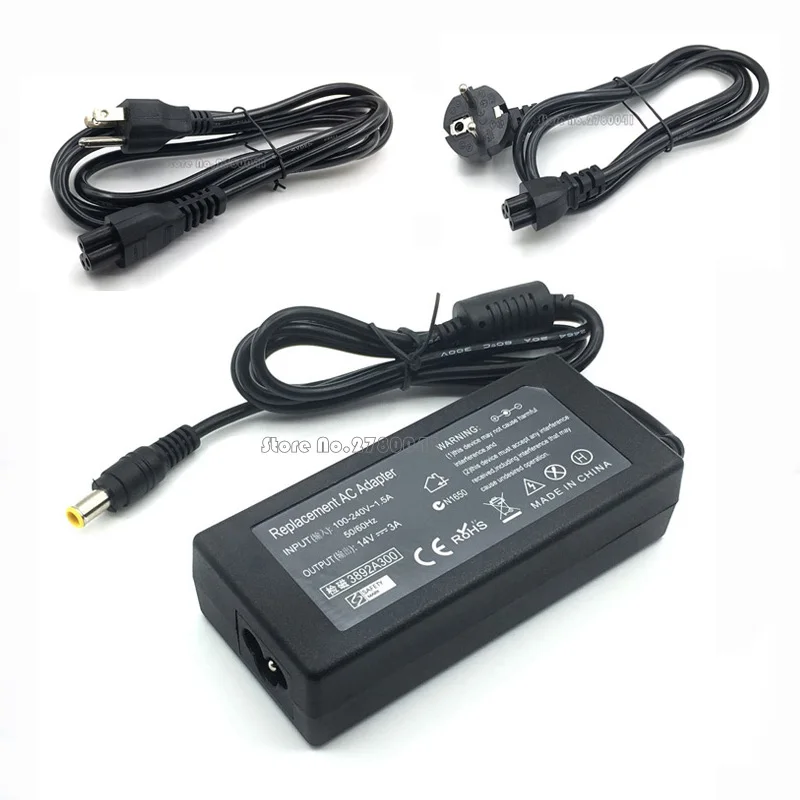 NEW 14V3A LED Liquid crystal display screen Power adapter Charger For Samsung AD-2014B PS30W-14J1 S24E390HL S22E360H S19B360BW