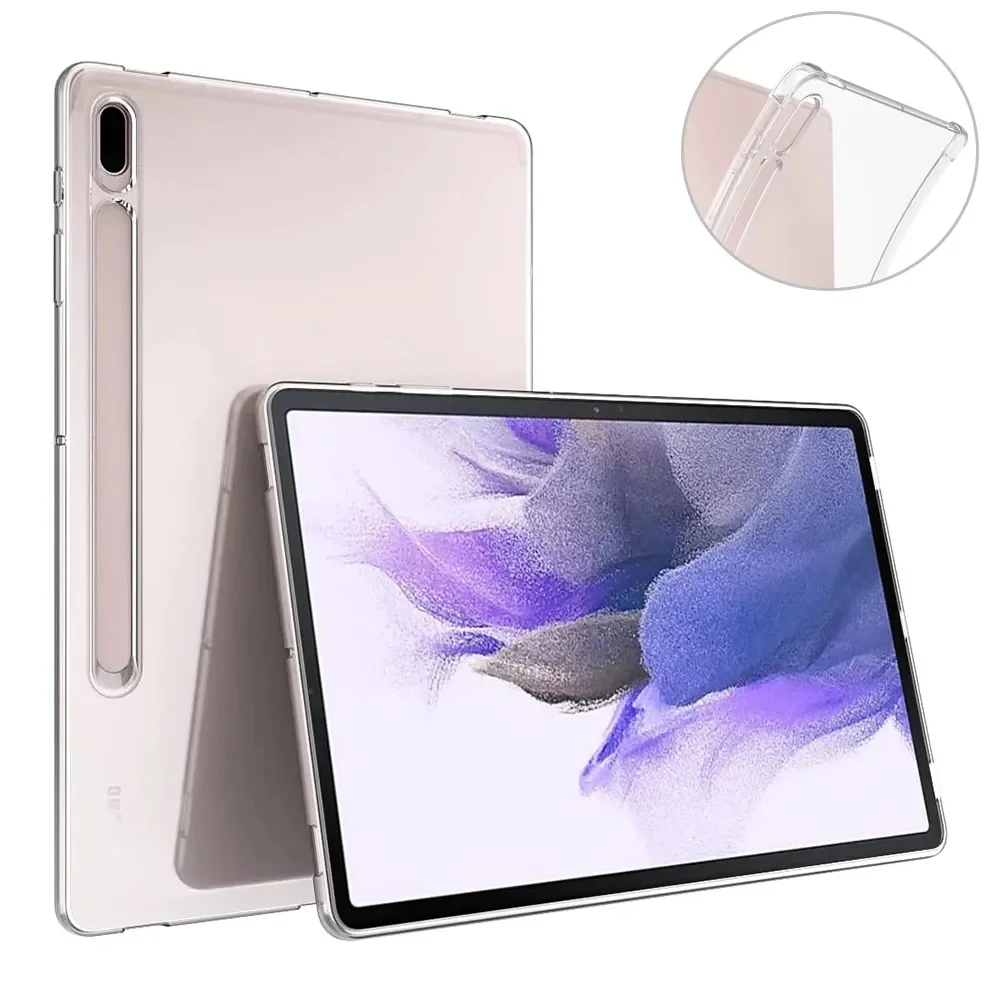 Funda transparente con Airbag suave para Samsung Galaxy Tab S10 Plus S10 + 12,4 S10 Ultra 14,6 2024 S9 FE Plus S8Plus S7 FE A9 A8 A7 S6 Lite