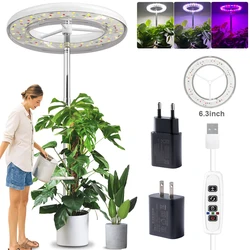 Plant Grow Light LED Growing Lamp Full Spectrum Red Blue for Indoor Plants Dimmable Height Adjustable Plant Light for Tall Plant
