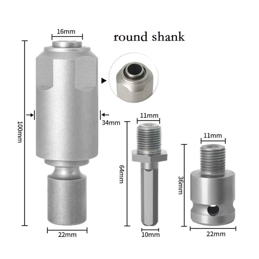 Wrench Adapter 1/2 Chuck Adapter Driver Wrench Convert To Electric Hammer Square Round Shaft Conversion Head Power Tools