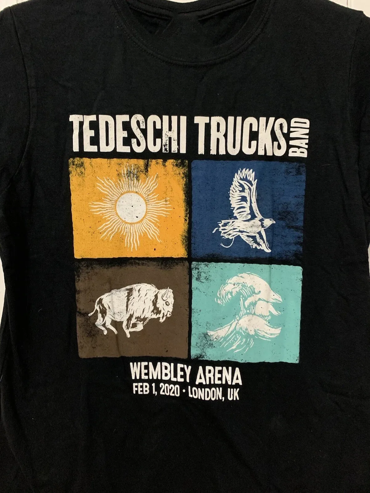 

Tedeschi Trucks Band Tour in London Подарок для фанатов от S до 5XL Черная футболка GC3309