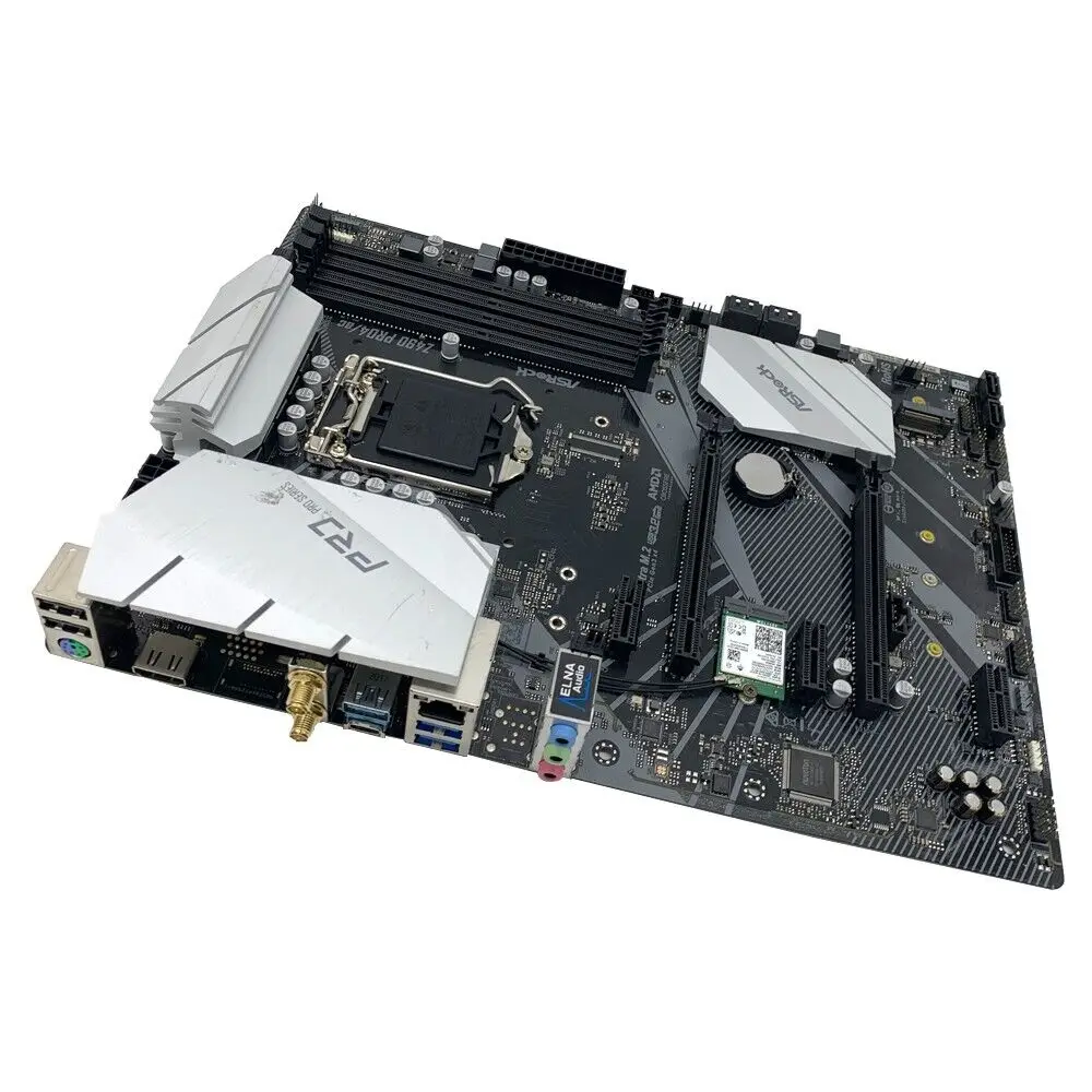 Imagem -04 - Asrock-placa-mãe Z490 Pro4 ac Cpu Atx Sata3 Lga 1200 Suporte I510400f I7-10700f I3-10320 I9-10900k