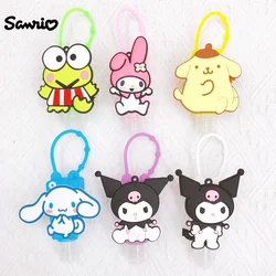 Sanrio Kawaii Anime środek do dezynfekcji rąk pusta butelka podróżna przenośna kreskówka Mymelody Cinnamoroll Kuromi zestaw silikonowy butelka prezent