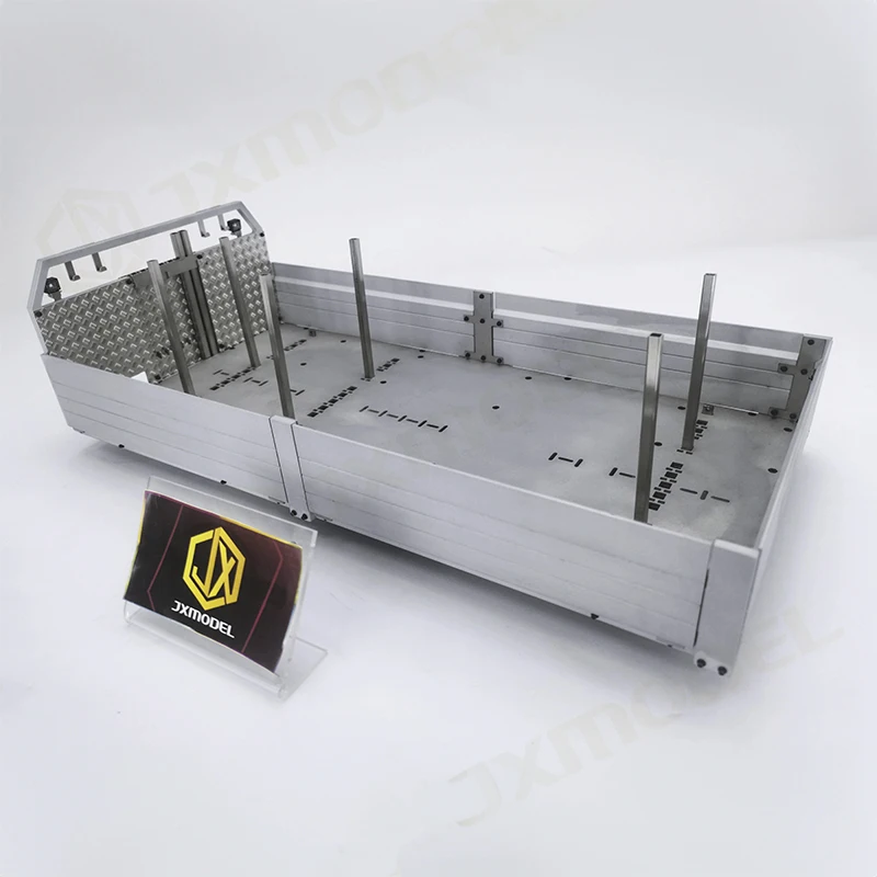 JX head railing cargo bucket-JXMODEL-F1650 truck-mounted railing long and short cargo box metal car box 1/14 model