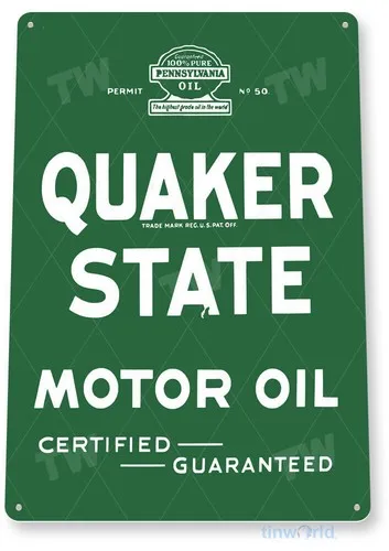 TIN SIGN State Oil Gas Metal Décor Wall Art Garage Auto Shop A582 --Tin Sign