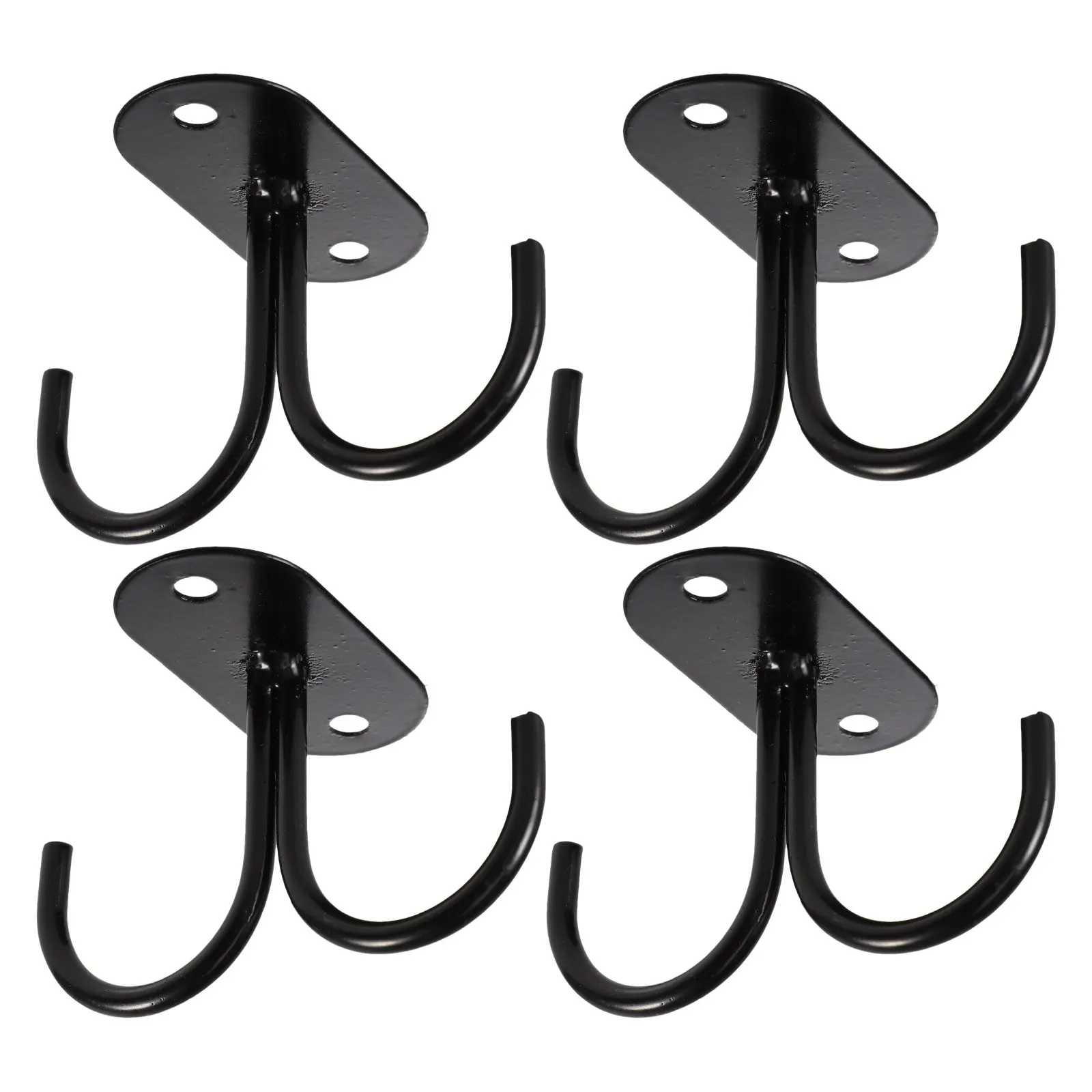 4Pcs Exquisite Black Iron Mug Racks for Kitchen Cabinets Coffee Cup Holders Drying Hooks Storage Hangers Mug Organizers Home