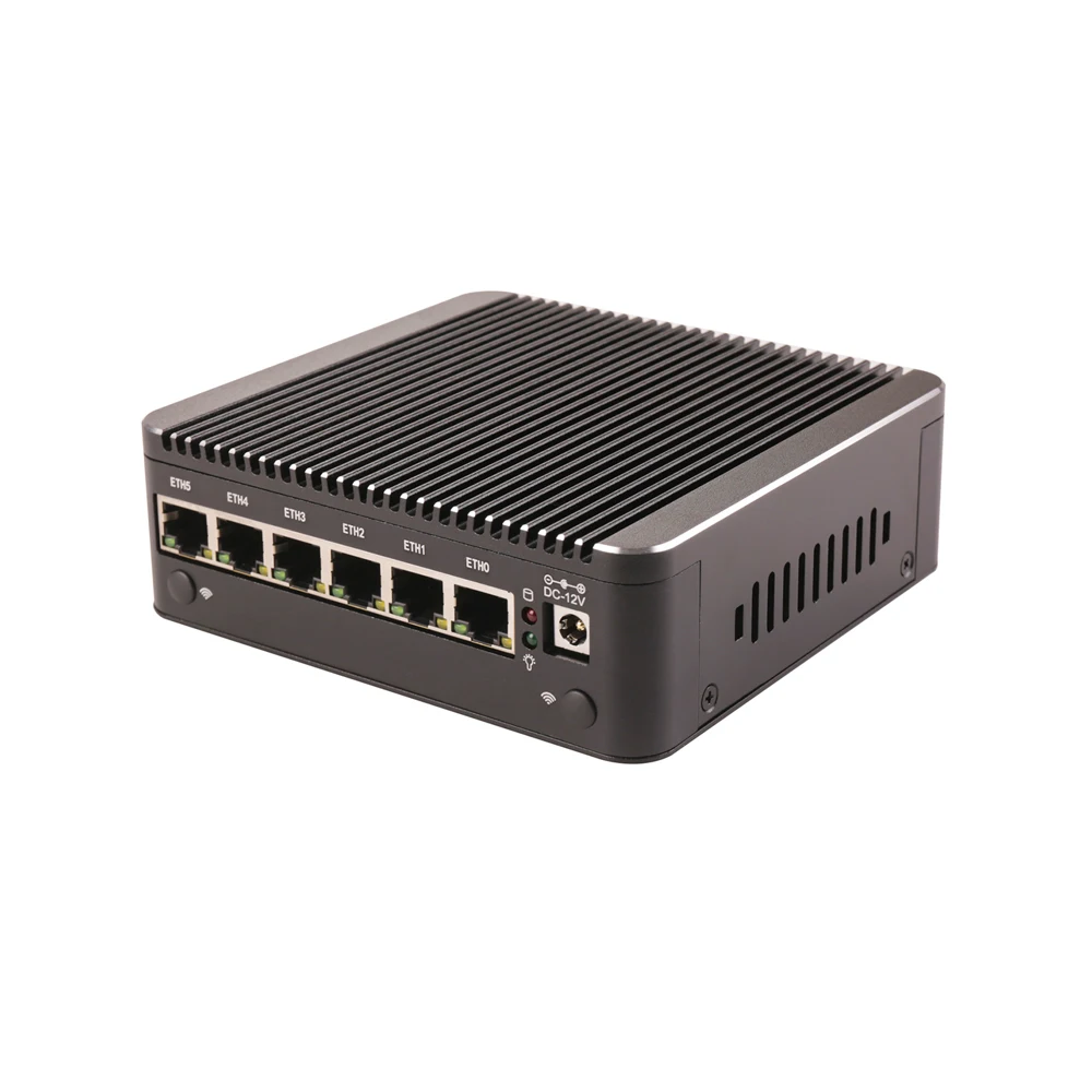HUNSN Micro Aparelho Firewall, Mini PC, PFSense, Mikrotik, Intel N100, RS55, OPNsense, VPN, Router PC, AES-NI, 6LAN, COM, HD, DP, Tipo-C