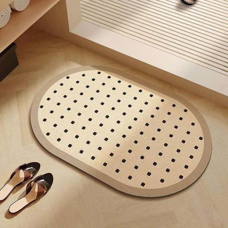 

Bathroom Rugs Bathroom Floor Mat Washable Absorbent Quick Drying Non Slip Diatom Mud Pad For Toilet Guest Apartment Entryway