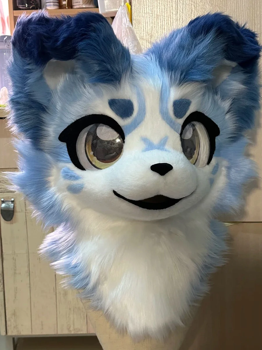 Fursuit تأثيري مخصص الفراء رئيس Kigurumi رئيس تأثيري كيمونو الفراء دعوى اليدوية رئيس الوحش مخصص الفراء دعوى KigurumiMasks Kig