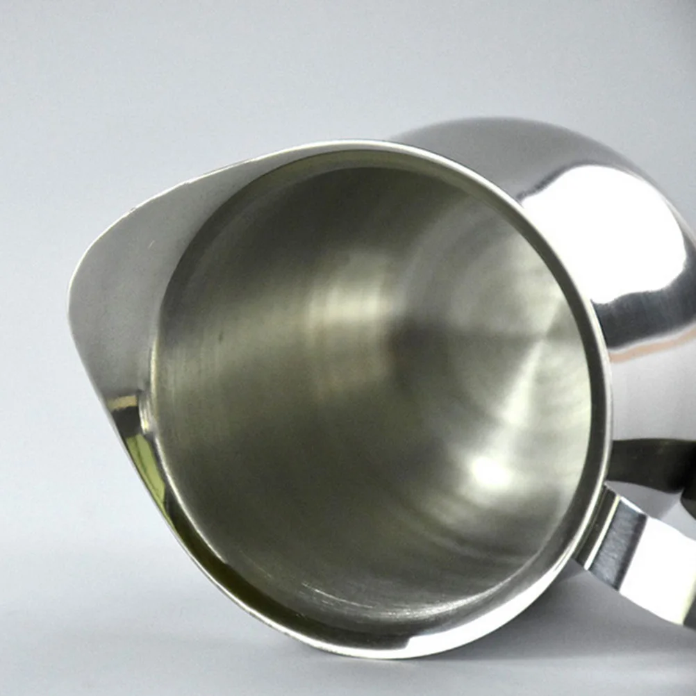 

2pcs 150Ml Stainless Steel Milk Pitcher Lightweight Frothing Jug Dishwasher Safe For Cappuccino Latte Art Coffee Making Milk