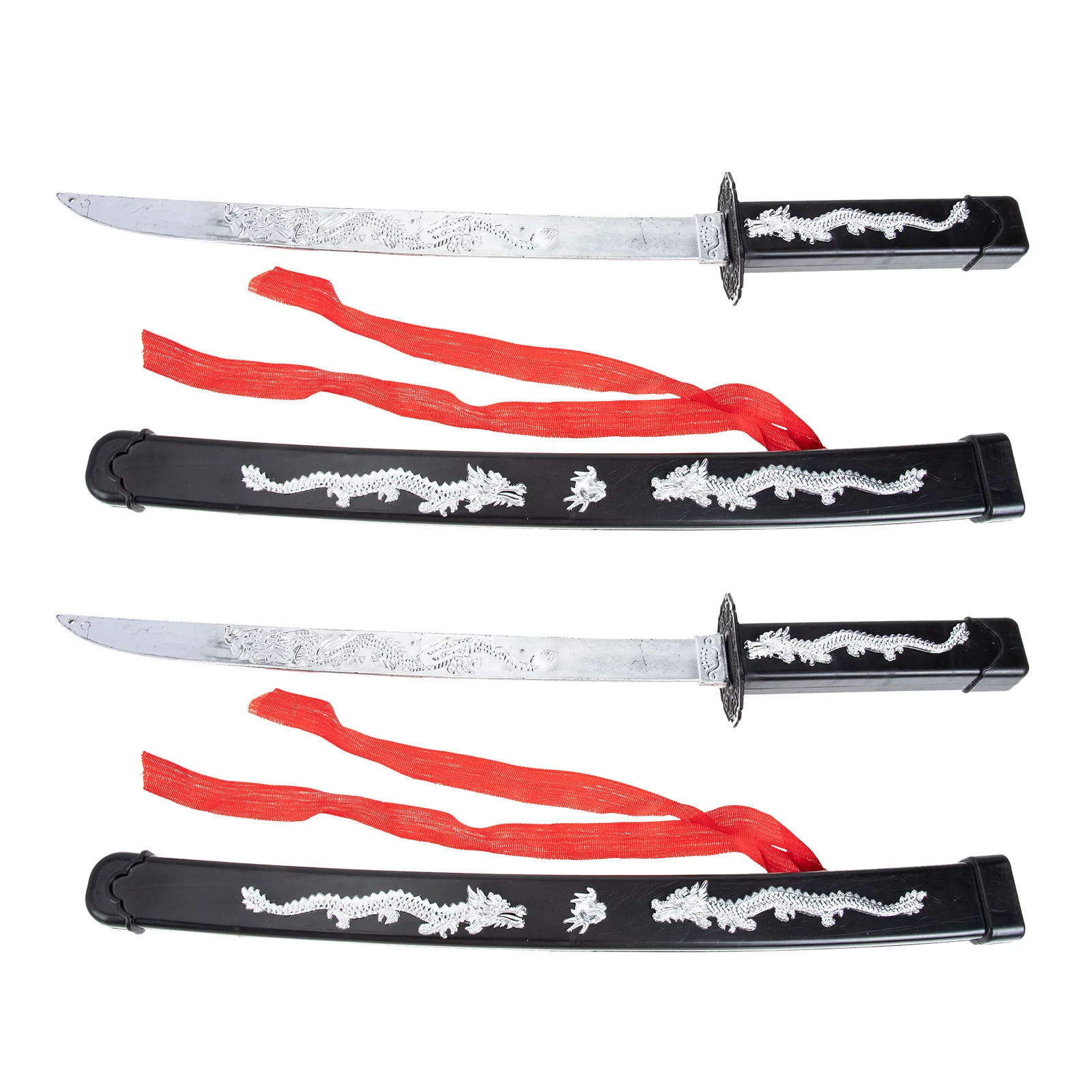 2 قطعة من البلاستيك المحاكاة الإبداعية للأطفال تأثيري الدعائم رائعة اليابانية السيف للعب الأطفال متعة #2