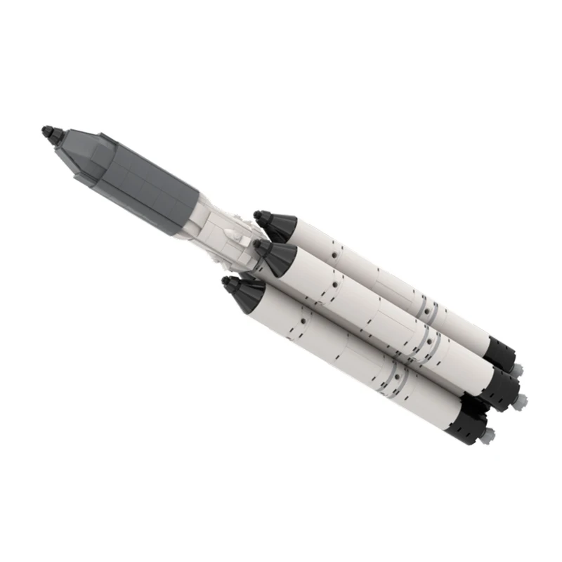 Roscosmos Angara A5 Rocket 1:110 Scale Spacecraft Building Block Kid Toy Space Explore Launch Vehicle Satellite Brick Model