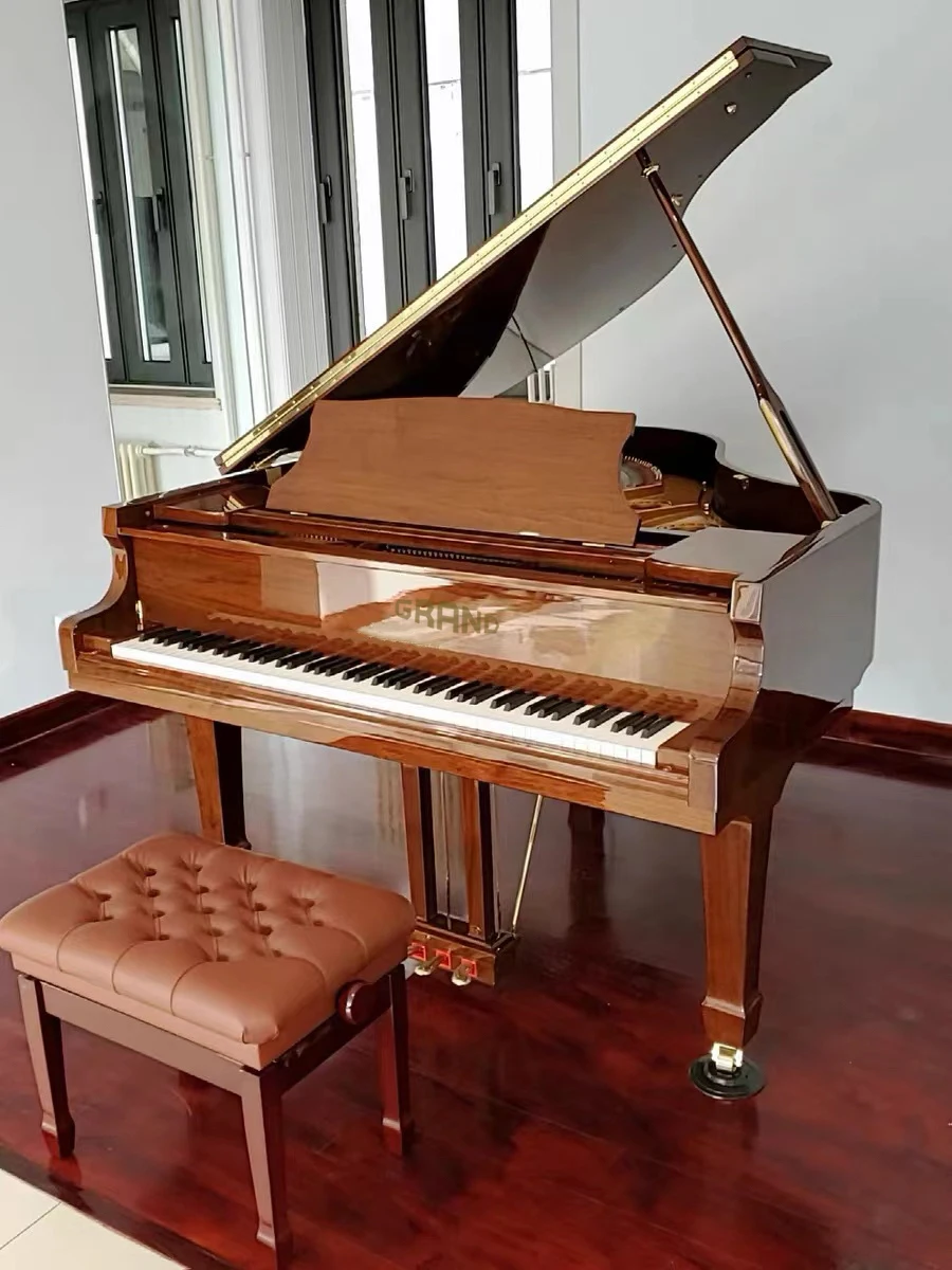 Hooqu 2025 مخصص 88 مفاتيح 152 سنتيمتر خشب الساج الخشبي الميكانيكية الطفل الكبير البيانو الساخن بيع البيانو الزخرفية الكبرى