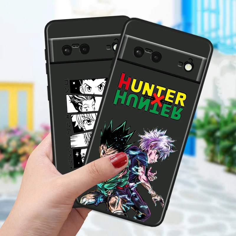 Hunter×Hunter Animation Shockproof Cover For Google Pixel 8 7A 6A 5A 5 4 4A XL Pro 5G Black Phone Case Soft Fundas Capa