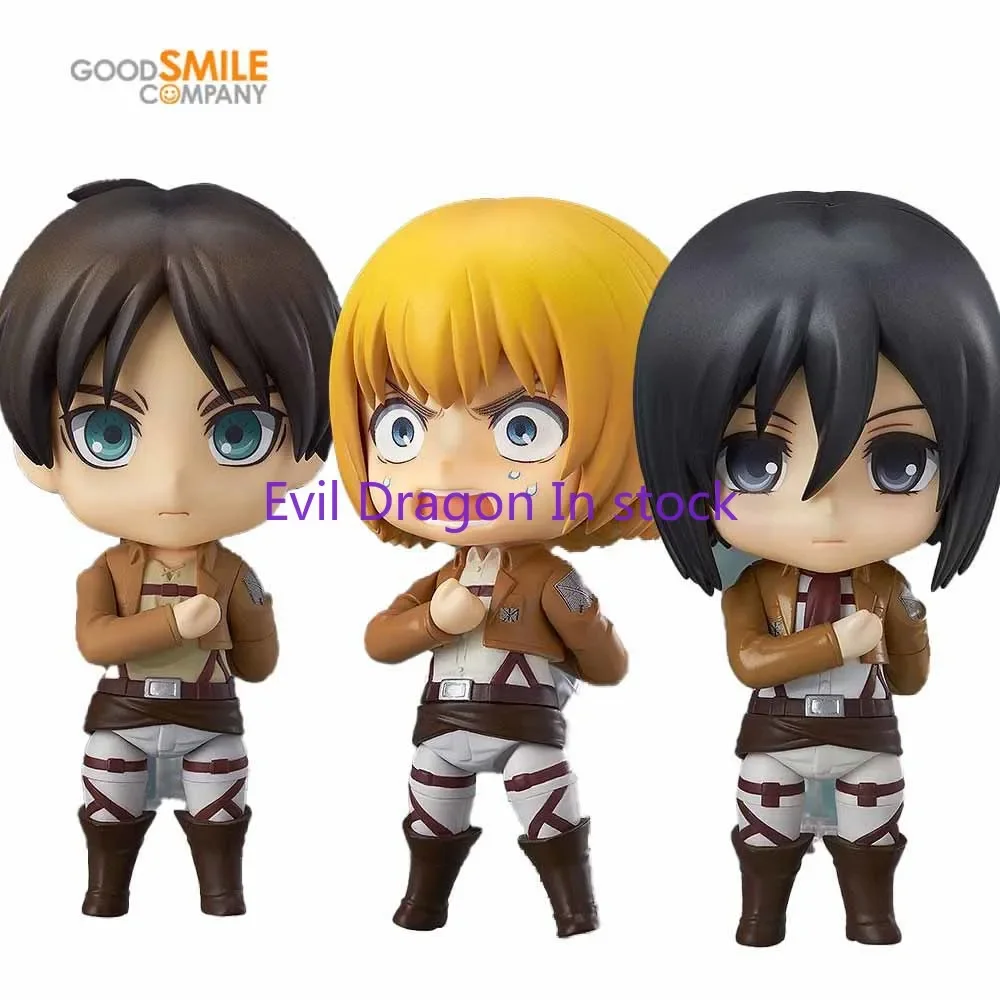 

Оригинальная экшн-фигурка ГСК NENDOROID Levi Ackerman 375 Armin Arlert 435 Mikasa Ackerman 365 модель из аниме атака на Титанов