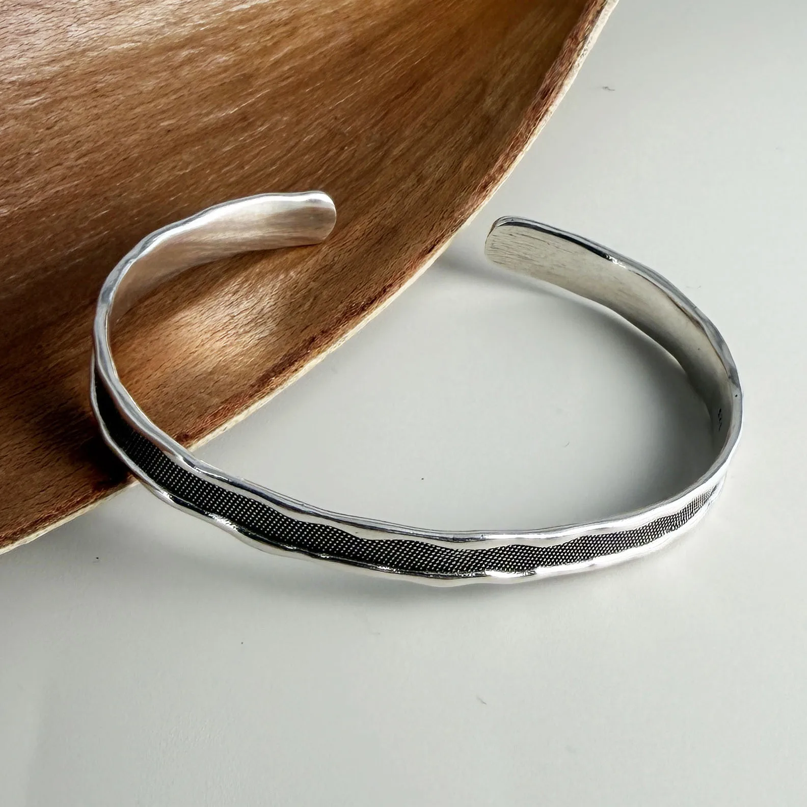925 Sterling Silver Bracelets for Women Men String Accessories Retro Retro Wide Pendant Party Jewelry Gift