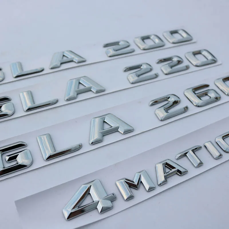 

3D ABS chrome car trunk badge emblem sticker gl200 gla220 glab260 logo for Mercedes GLA 260 220 200 x156 accessories