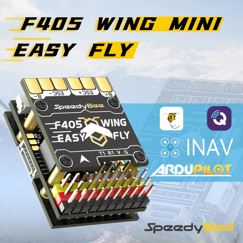 SpeedyBee-Mini Asa Fixa Controlador de Voo para Avião RC, Freestyle Racing Drone, Peças DIY, LiPo, F405 Asa, 2-6S