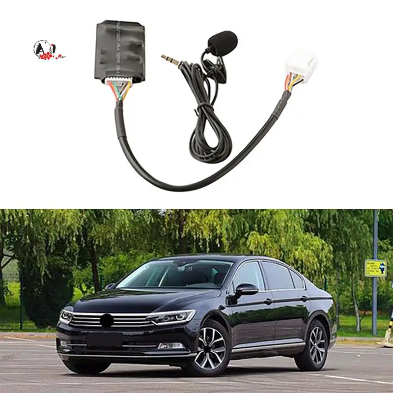 A10E-For Toyota RAV4 Bluetooth AUX Adapter Handsfree Disc Box Harness With Microphone Bluetooth Connection Module
