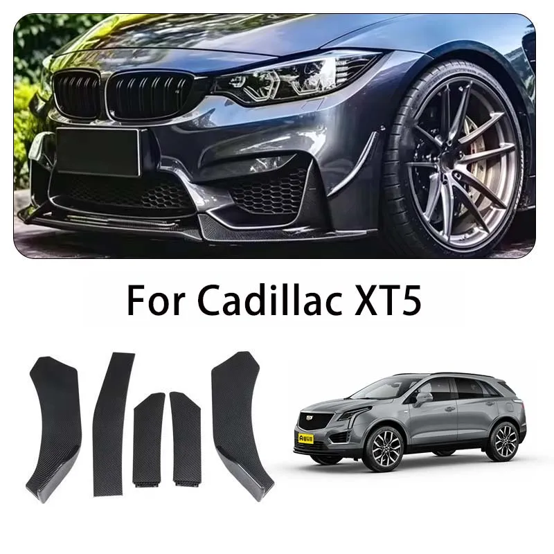 5-Segment Adjustable Front Bumper Lip Splitter Body Kit For Cadillac XT5 body kits