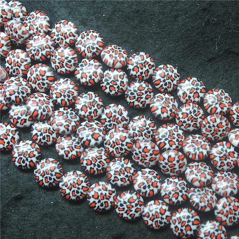 30PCS New Glass Beads Coin Shape Matching Beads 10MM DIY Jewelry Accessories Top Fashion For Women Bracelets Parts