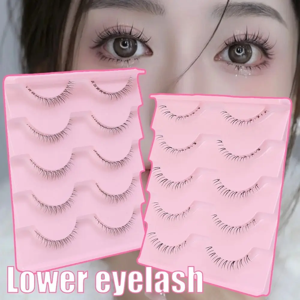 Soft Lower Eyelashes Manga Bottom Natural Under Eye Lashes Clear Band Korean Makeup Manga Bottom Lashes