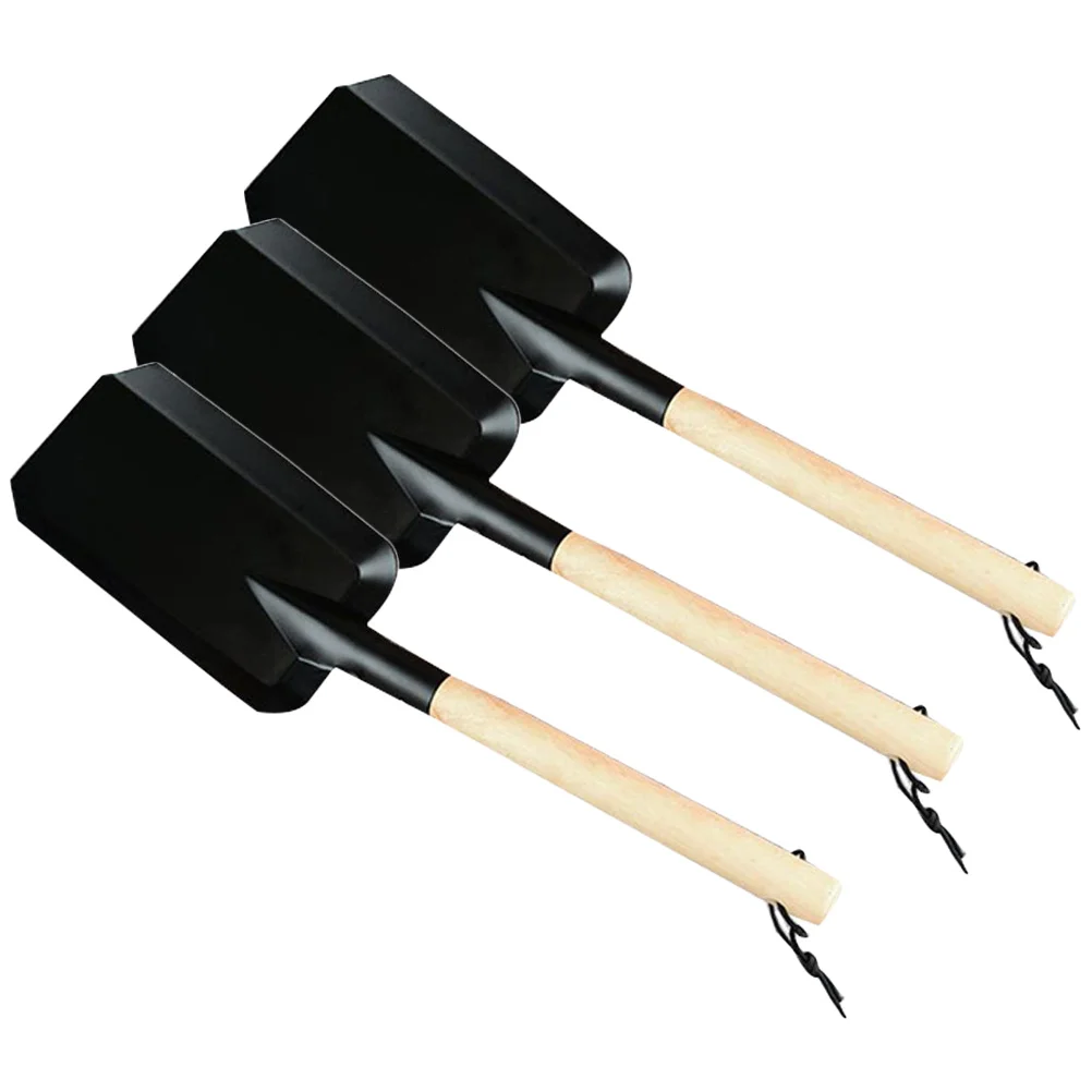 

3pcs Shovels Smooth Oak H Lightweight Soil Loosening Small Digging Tools Sturdy Garden Scoop Professional