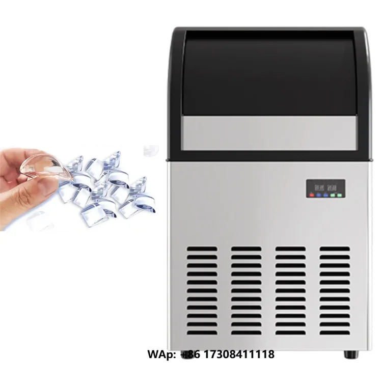 Blue Light Sterilization Small Self-service Ice Vending Machine 150KG Crescent Moon Shape Elegant  Ice Machines