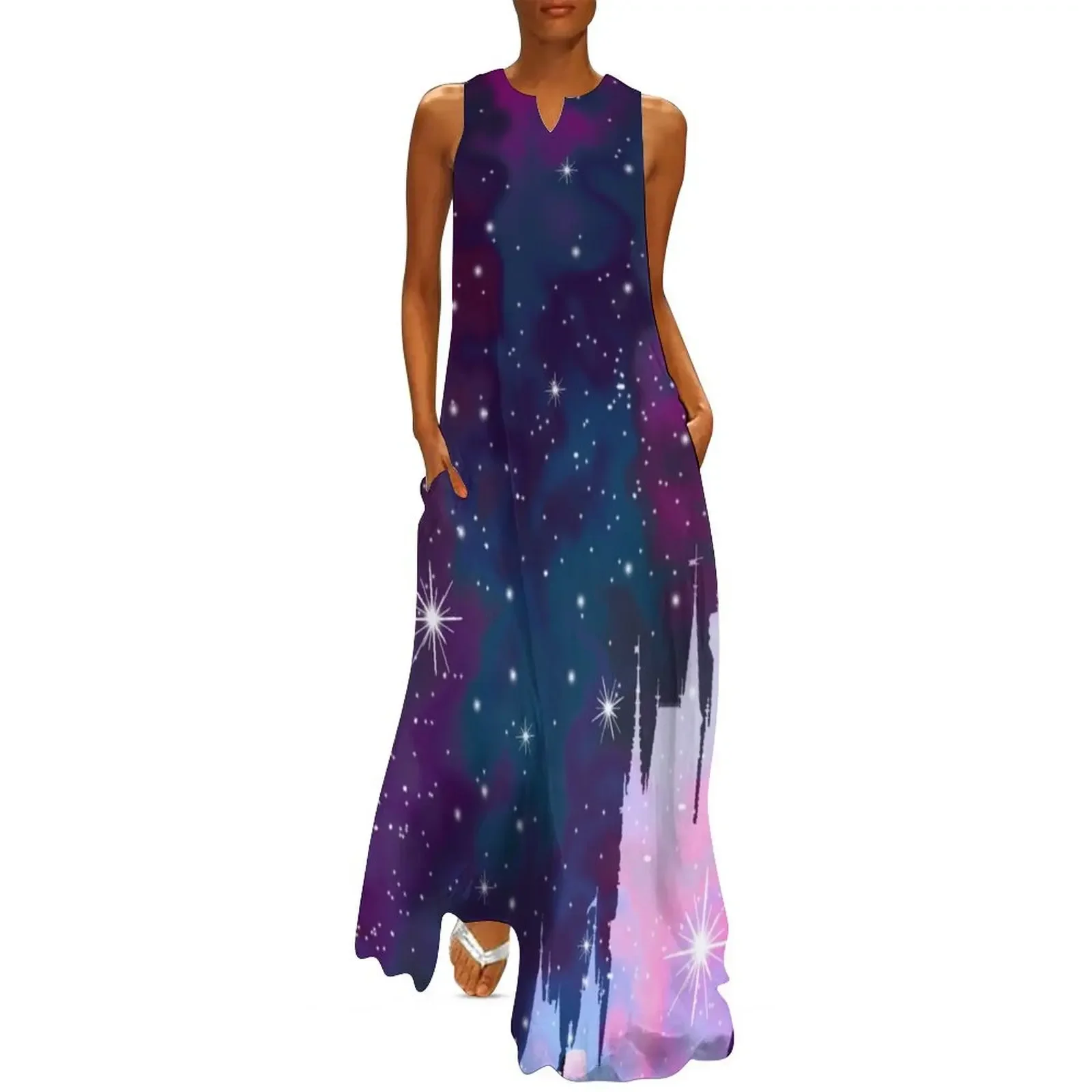 

Magic Castle Silhouette Space Long Dress Women's summer dress dress dresses Woman clothes