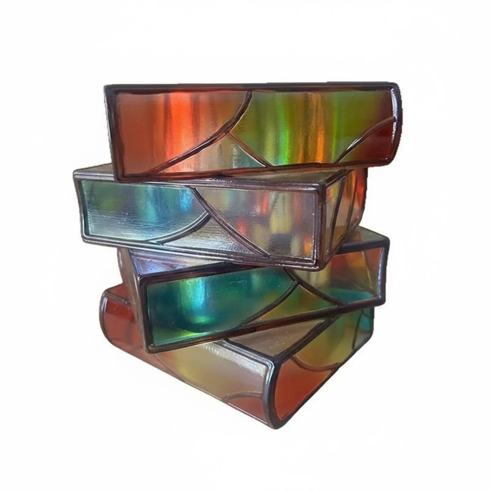 Stacked Books Flower Pot Shatter Resistant Book Stack Planter for Office, Garden