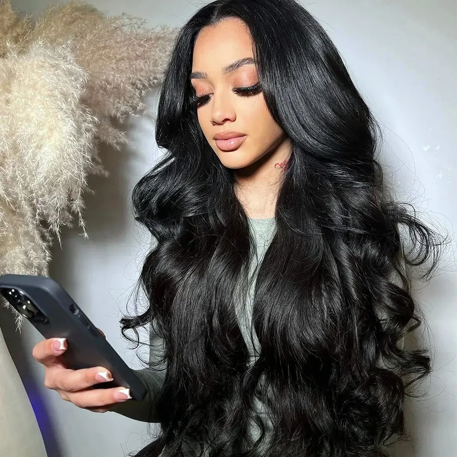 Body Wave Lace Front Human Hair Wigs Cheap Pre Plucked 30 inch 13x6 Lace Front Wig Human Hair