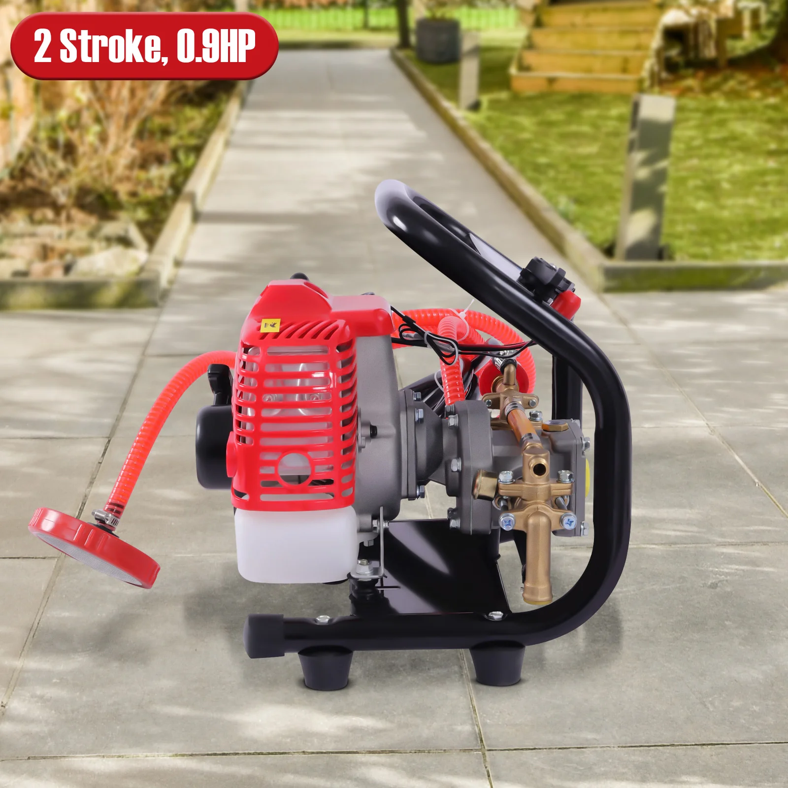 

2 Stroke Engine Gas 0.9HP, 26CC High-pressure Car Washer w/Spray Gun Cleaner Wash Pump Sprayer 650ml