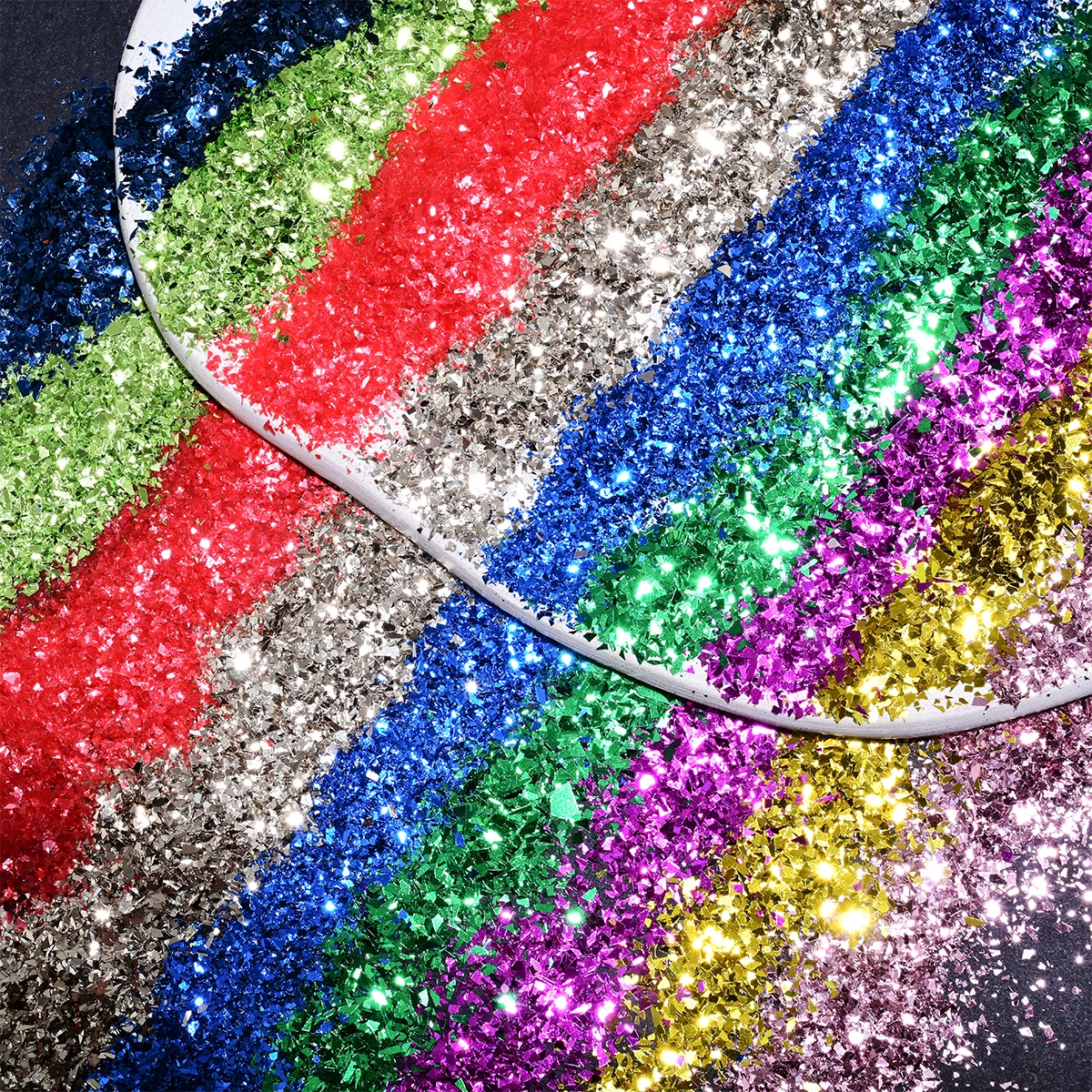 50/10g Multicolor Mixed Dazzling Glitter Scraps for Nails Sparkly Holographic Nail Flake Sequins DIY Craft Decorative Supplies