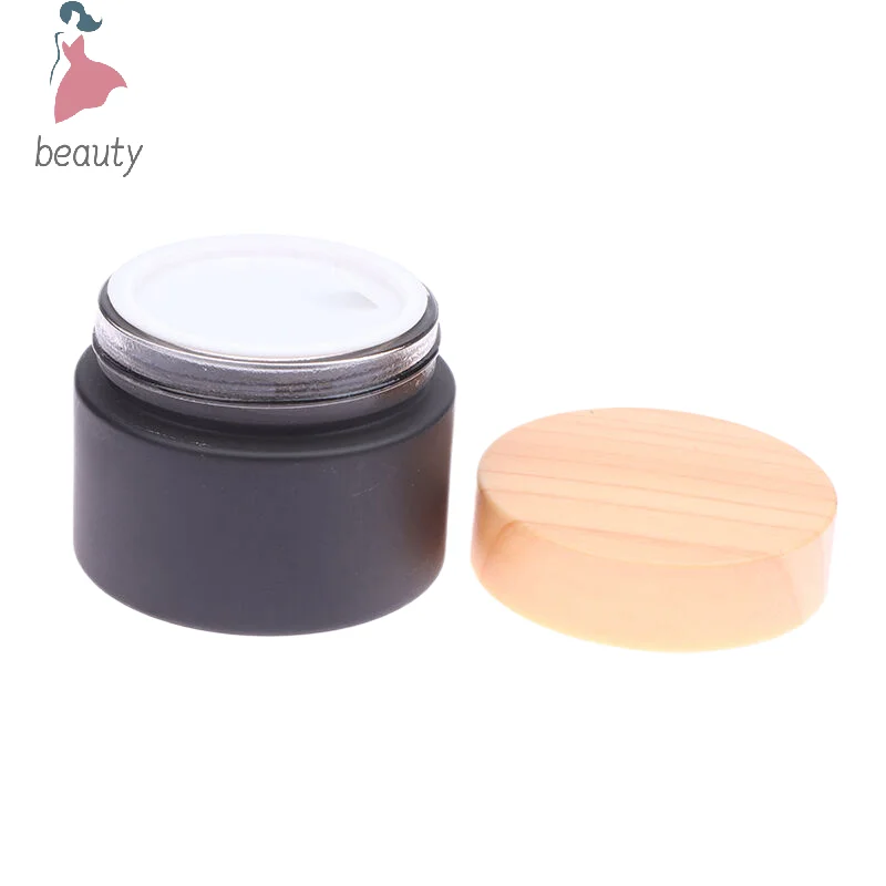 Frascos vacíos de vidrio esmerilado para crema, contenedor de cosméticos con tapa, botella de vidrio de 5-100g, contenedor de maquillaje, frascos de cosméticos de viaje