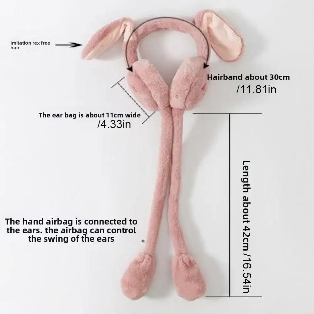 ที่ปิดหูกระต่ายนุ่ม ขนเทียม ลายการ์ตูน ปิดหูแบบขยับได้ หนาขึ้นสำหรับฤดูหนาว เหมาะสำหรับขี่จักรยาน