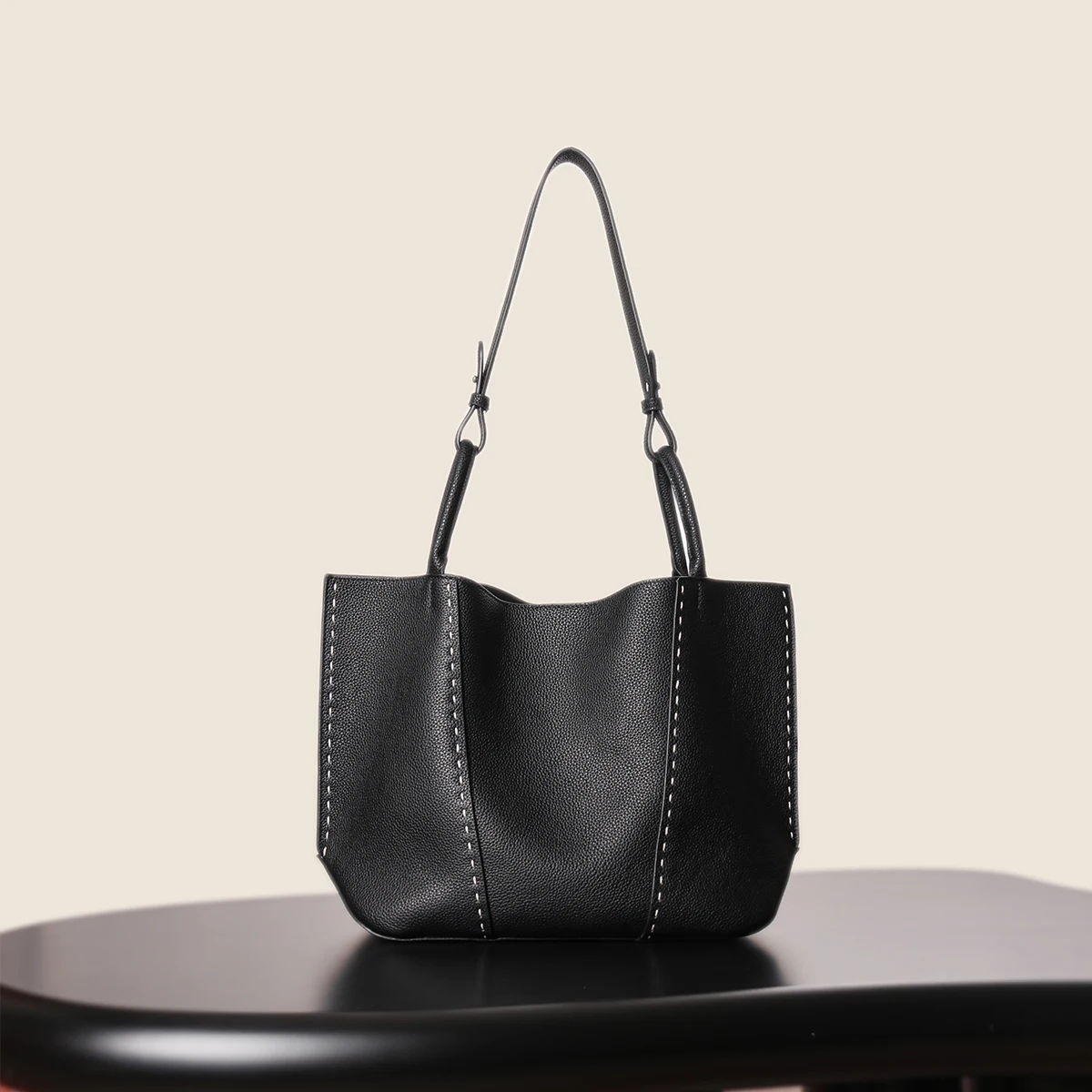 

Genuine Leather Women's Bag New Large-Capacity Cowhide Commuting Large Bag Tote Bag Women's Shoulder Handbag